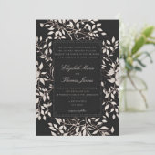 Invitation Moody Forest Foliage Classique Mariage (Debout devant)