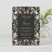 Invitation Moody Forest Foliage Frame Moderne Classique Maria (Debout devant)