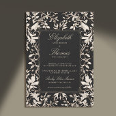 Invitation Moody Forest Foliage Frame Moderne Classique Maria