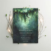 Invitation Moody Forest Green Enchanted Fairy Dark Mariage