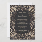 Invitation Moody Forest Green Frame Dark Classic Mariage (Devant)