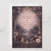 Invitation Moody Gold Baroque Wedding (Devant)