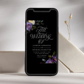 Invitation Moody Gothic Floral Mariage