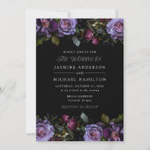 Invitation Moody Gothic Floral Mariage photo (Devant)