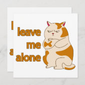 Invitation Moody Grosse cat me laisse tranquille (Devant / Derrière)