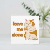 Invitation Moody Grosse cat me laisse tranquille (Debout devant)