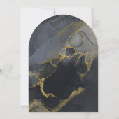 Invitation Moody Ink Charcoal Gold Arch Abstrait ID988 (Dos)