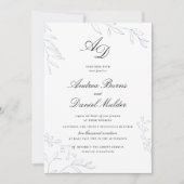 Invitation Moody Jewel Tone Floral Mariage (Devant)