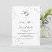 Invitation Moody Jewel Tone Floral Mariage (Debout devant)