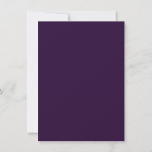 Invitation Moody Luxe Marble | Douche violette profonde et Tu (Dos)