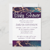 Invitation Moody Luxe Marble | Douche violette profonde et Tu (Devant)