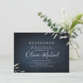 Invitation Moody Marine minima verdure mariage report (Debout devant)
