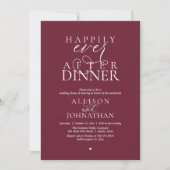 Invitation Moody Meriot Happily Ever After Dinner Wedding (Devant)