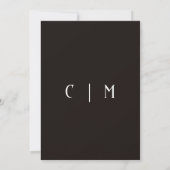 Invitation Moody moderne gothique Photo Mariage foncé (Dos)