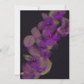 Invitation Moody moderne Orchidées violettes foncées Mariage  (Dos)