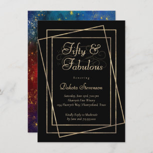 Invitation Moody Ombre   Joyau Tone Fabuleux 50e anniversaire