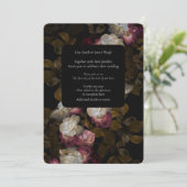 Invitation Moody Painted Florals Romantique Mariage (Debout devant)