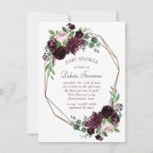 Invitation Moody Passion | Baby shower à vin violet spectacul (Devant)