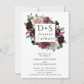 Invitation Moody Passion | Photo de monogramme de couronne vi (Devant)