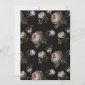 Invitation Moody Peony Dark Floral Baby Sprinkle (Dos)