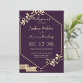 Invitation Moody Plum et Champagne (Debout devant)