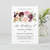 Invitation Moody Plum violet rose rose rose rose rose Mariage (Debout devant)