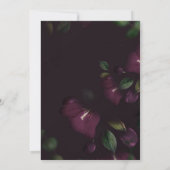 Invitation Moody Purple Bloom Grunge Mariage (Dos)