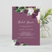 Invitation Moody Purple Blooms | Berry Fête des mariées (Debout devant)