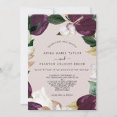 Invitation Moody Purple Blooms | Blush & Berry Le Mariage de (Devant)