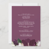 Invitation Moody Purple Blooms | Blush & Berry Le Mariage de (Dos)