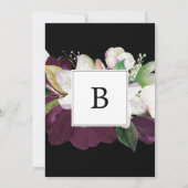 Invitation Moody Purple Blooms | Noir Le Mariage De (Dos)