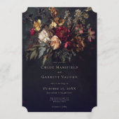 Invitation Moody Romantic Dark Floral Gothic Wedding (Devant)