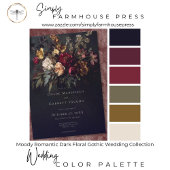 Invitation Moody Romantic Dark Floral Gothic Wedding