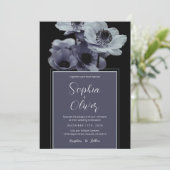 Invitation Moody Romantic Dark Floral Mariage gothique (Debout devant)