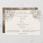 Invitation Moody Smoked Gold Ampersand 2 (Devant / Derrière)