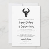Invitation Moody sombre Bohème Rustique Mariage occidental (Devant)