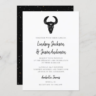 Invitation Moody sombre Bohème Rustique Mariage occidental