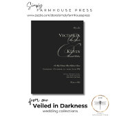 Invitation Moody sombre Moody Victorian Moon & Sun Mariage