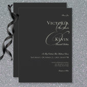 Invitation Moody sombre Moody Victorian Moon & Sun Mariage
