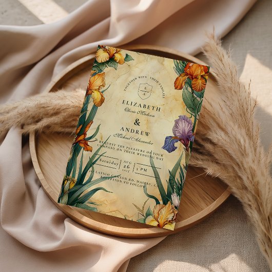 Invitation Moody Tropical Floral Wedding