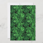 Invitation Moody Tropical Green Monstera Island Mariage (Dos)