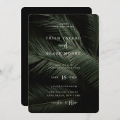 Invitation Moody Tropics Mariage (Devant / Derrière)