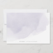 Invitation Moody violet rose or calligraphie Fête des mariées (Dos)