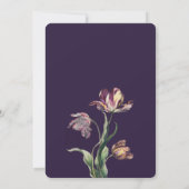 Invitation Moody Watercolor Purple Tulips Mariage (Dos)