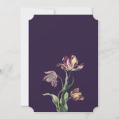 Invitation Moody Watercolor Purple Tulips Mariage Simple (Dos)