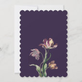 Invitation Moody Watercolor Purple Tulips Mariage traditionne (Dos)