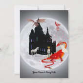 Invitation Moon Dragon Prince Unicorn Phoenix Castle Mariage (Devant)