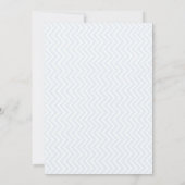 Invitation Moon et Stars Chevron Baby shower | Bleu (Dos)
