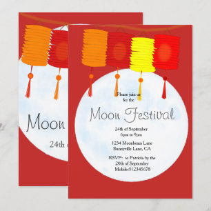 Invitation Moon Festival Chinese Autumn Festival