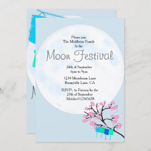 Invitation Moon Festival Chinese Autumn Festival